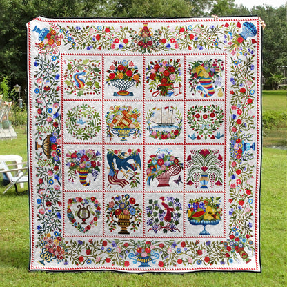 Amish Flower CLA15112316 Quilt Blanket